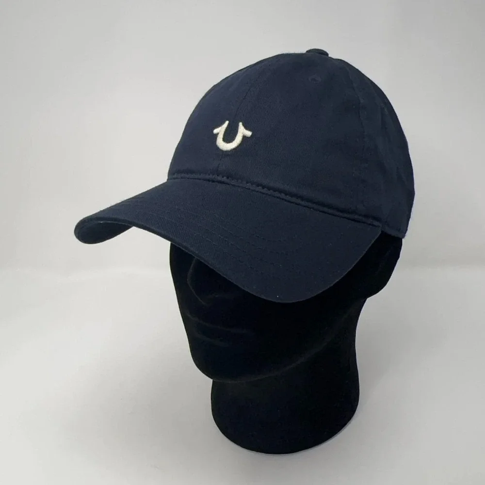 True Religion Baseball Cap Mens Strapback Hat Horseshoe Logo Adjustable One Size